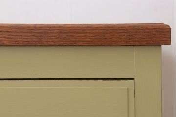 レトロ家具　ナラ材製!レトロなペイントチェスト