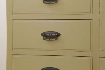 レトロ家具　ナラ材製!レトロなペイントチェスト