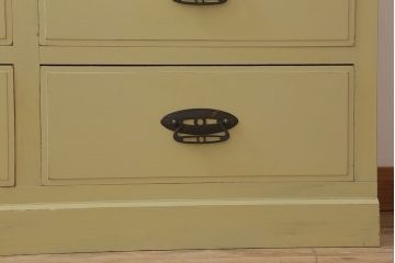 レトロ家具　ナラ材製!レトロなペイントチェスト