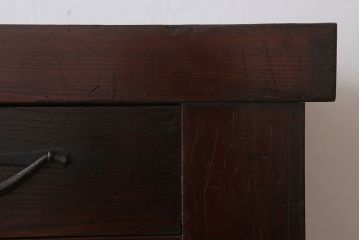 アンティーク家具　六尺　古民具・骨董　漆が美しい明治期の収納箪笥サイドボード(水屋箪笥)