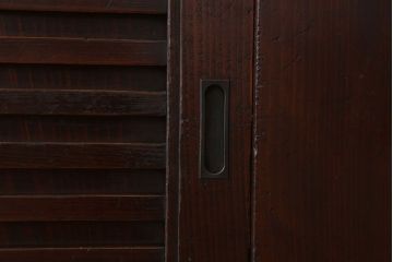 アンティーク家具　六尺　古民具・骨董　漆が美しい明治期の収納箪笥サイドボード(水屋箪笥)