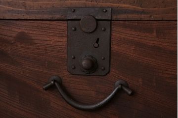 アンティーク家具　六尺　古民具・骨董　漆が美しい明治期の収納箪笥サイドボード(水屋箪笥)