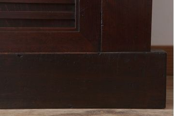 アンティーク家具　六尺　古民具・骨董　漆が美しい明治期の収納箪笥サイドボード(水屋箪笥)