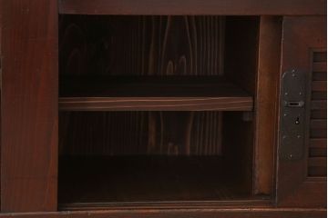 アンティーク家具　六尺　古民具・骨董　漆が美しい明治期の収納箪笥サイドボード(水屋箪笥)