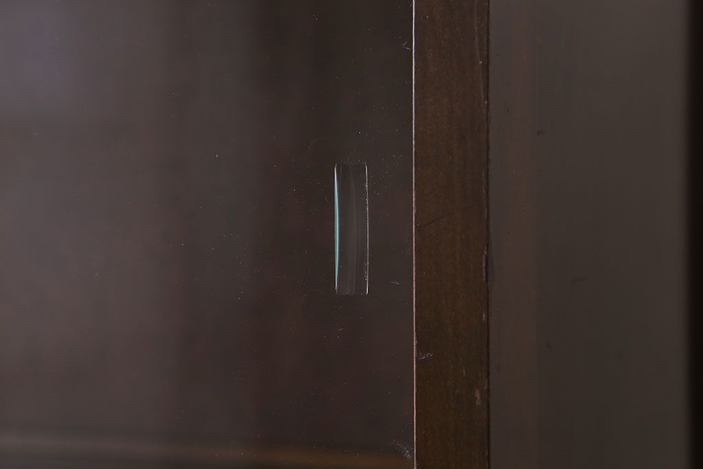 アンティーク家具　樺材製　モールガラス入りアンティーク本箱