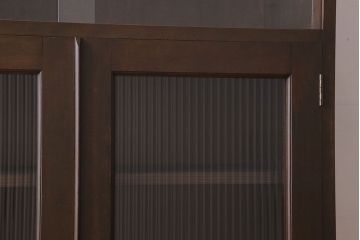 アンティーク家具　樺材製　モールガラス入りアンティーク本箱