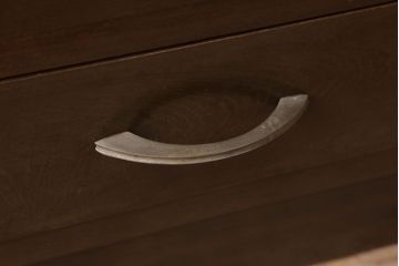 アンティーク家具　樺材製　モールガラス入りアンティーク本箱