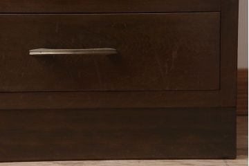 アンティーク家具　樺材製　モールガラス入りアンティーク本箱