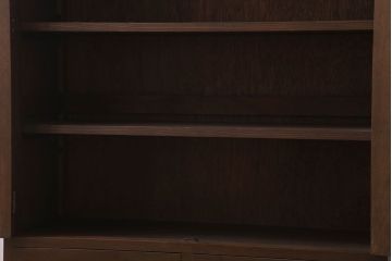 アンティーク家具　樺材製　モールガラス入りアンティーク本箱