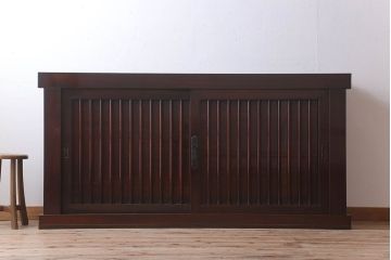 アンティーク家具　明治大正期　漆の味わい!アンティーク収納箪笥サイドボード(水屋箪笥)