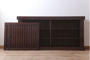 アンティーク家具　明治大正期　漆の味わい!アンティーク収納箪笥サイドボード(水屋箪笥)