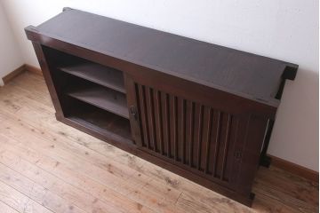 アンティーク家具　明治大正期　漆の味わい!アンティーク収納箪笥サイドボード(水屋箪笥)