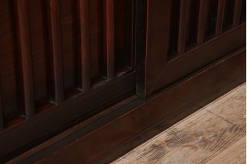 アンティーク家具　明治大正期　漆の味わい!アンティーク収納箪笥サイドボード(水屋箪笥)