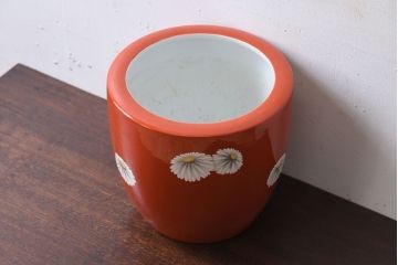 アンティーク雑貨　アンティーク　昭和初期　日陶　則武(オールドノリタケ)　菊絵の火鉢(1)
