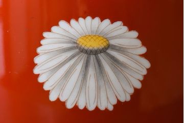 アンティーク雑貨　アンティーク　昭和初期　日陶　則武(オールドノリタケ)　菊絵の火鉢(1)
