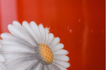 アンティーク雑貨　アンティーク　昭和初期　日陶　則武(オールドノリタケ)　菊絵の火鉢(2)