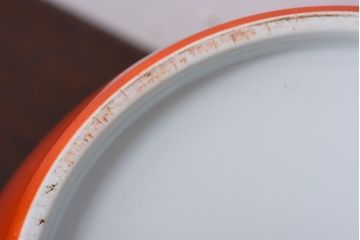 アンティーク雑貨　アンティーク　昭和初期　日陶　則武(オールドノリタケ)　菊絵の火鉢(2)