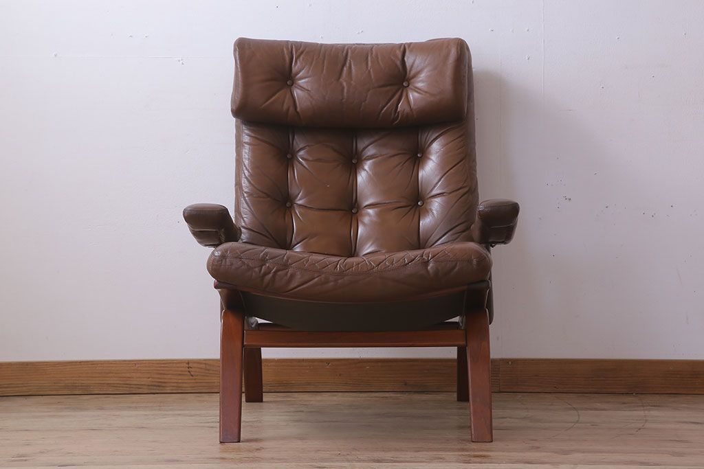 ヴィンテージ家具　北欧ビンテージ　一人掛けアームソファ(チェア)