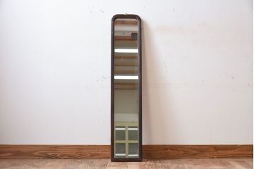 アンティーク雑貨　杉材製　古い木のレトロなアンティーク小さな姿見