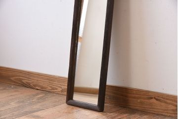 アンティーク雑貨　杉材製　古い木のレトロなアンティーク小さな姿見