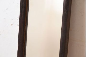 アンティーク雑貨　杉材製　古い木のレトロなアンティーク小さな姿見
