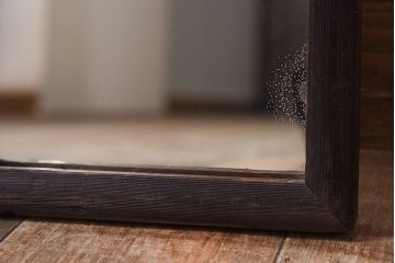 アンティーク雑貨　杉材製　古い木のレトロなアンティーク小さな姿見
