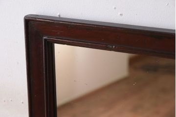 アンティーク雑貨　檜材製　古い木のレトロなアンティーク姿見(ミラー・鏡)