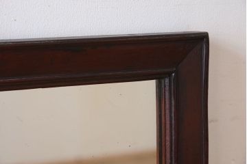 アンティーク雑貨　檜材製　古い木のレトロなアンティーク姿見(ミラー・鏡)