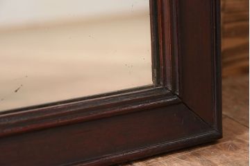 アンティーク雑貨　檜材製　古い木のレトロなアンティーク姿見(ミラー・鏡)