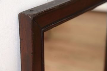 アンティーク雑貨　檜材製　古い木のレトロなアンティーク姿見(ミラー・鏡)