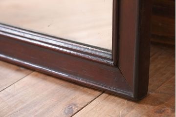 アンティーク雑貨　檜材製　古い木のレトロなアンティーク姿見(ミラー・鏡)