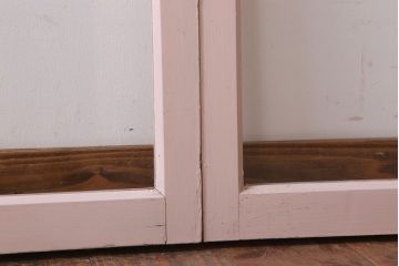 オリジナルペイント　檜材製のガラス戸2枚セット(引き戸・窓)(1)