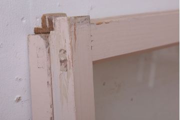 オリジナルペイント　檜材製のガラス戸2枚セット(引き戸・窓)(2)