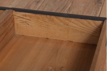 アンティーク家具　大正ロマン　ナラ材製!アンティーク両面ガラスの収納棚