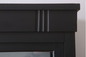 アンティーク家具　大正ロマン　ナラ材製!アンティーク両面ガラスの収納棚