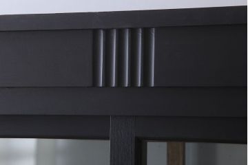 アンティーク家具　大正ロマン　ナラ材製!アンティーク両面ガラスの収納棚