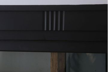 アンティーク家具　大正ロマン　ナラ材製!アンティーク両面ガラスの収納棚