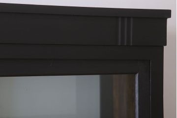 アンティーク家具　大正ロマン　ナラ材製!アンティーク両面ガラスの収納棚