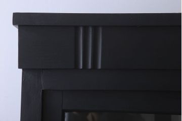 アンティーク家具　大正ロマン　ナラ材製!アンティーク両面ガラスの収納棚