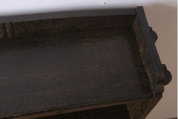 レトロ家具　ラワン材製　古い木のレトロな楔(くさび)式本棚(ディスプレイラック)(2)