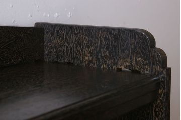 レトロ家具　ラワン材製　古い木のレトロな楔(くさび)式本棚(ディスプレイラック)(2)