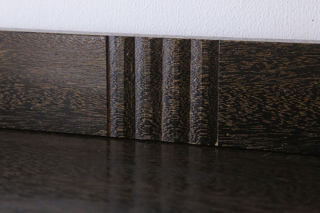 レトロ家具　ラワン材製　古い木のレトロな楔(くさび)式本棚(ディスプレイラック)(2)