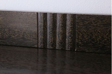 レトロ家具　ラワン材製　古い木のレトロな楔(くさび)式本棚(ディスプレイラック)(2)