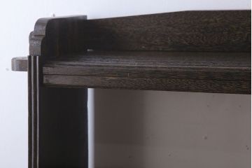 レトロ家具　ラワン材製　古い木のレトロな楔(くさび)式本棚(ディスプレイラック)(2)