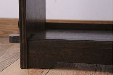 レトロ家具　ラワン材製　古い木のレトロな楔(くさび)式本棚(ディスプレイラック)(2)