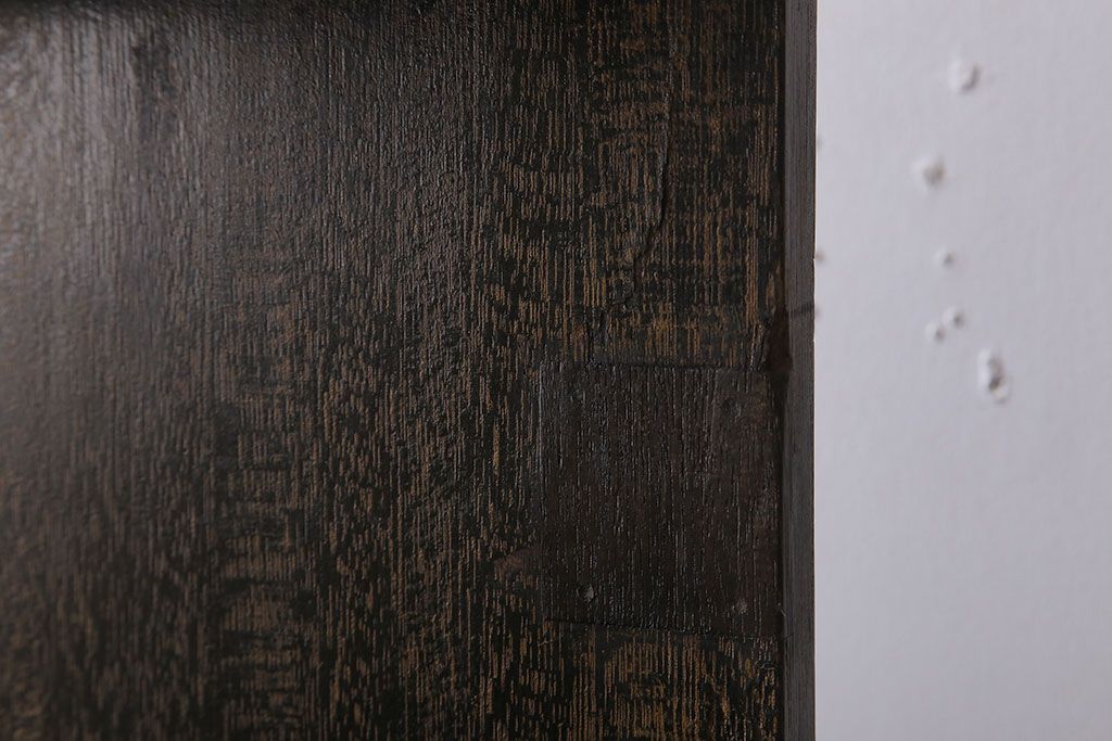 レトロ家具　ラワン材製　古い木のレトロな楔(くさび)式本棚(ディスプレイラック)(2)