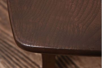 レトロ家具　小振りなサイズ!栓材一枚板　レトロなアンティークちゃぶ台(飾り台)(2)