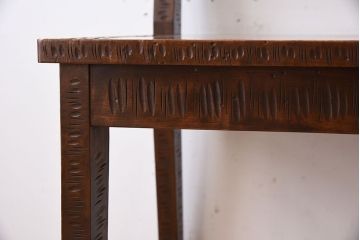 中古美品　伝統工芸　軽井沢彫りの上質なダイニングチェア(椅子)(定価約16万円)(1)