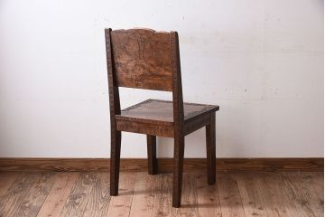 中古美品　伝統工芸　軽井沢彫りの上質なダイニングチェア(椅子)(定価約16万円)(1)