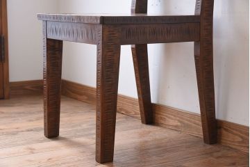 伝統工芸軽井沢彫　中古美品　ダイニングチェア(椅子)(定価約16万円)(1)